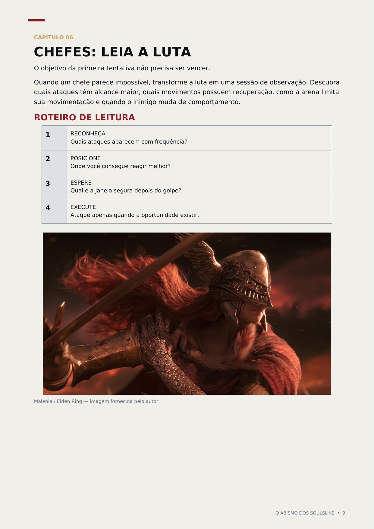 Página do capítulo Chefes: leia a luta